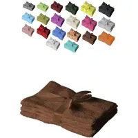 Unyqoos Set van Luxe Chocoladebruine Handdoeken voor Badkamer en Sauna, 4 Stuks, 50 x 100 cm