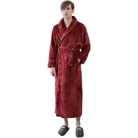 Unyqoos Warme unisex badjas met sjaalkraag en zakken voor koude winterdagen