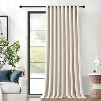 Unyqoos Beige thermisch verduisteringsgordijn met ringen voor optimale isolatie