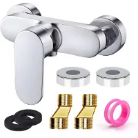 Unyqoos Chromen eengreeps douchekraan met keramische cartridge voor wandmontage