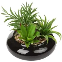 Unyqoos Decoratieve kunstvetplant in stijlvolle keramische pot voor elke ruimte