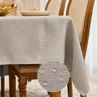 Unyqoos Stijlvol waterdicht linnen tafelkleed voor elke gelegenheid 120x120 cm