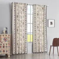 Unyqoos Bohemian Gordijnen met Geometrisch Patroon en Kwastjes voor Slaapkamer of Woonkamer