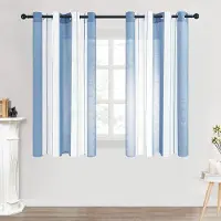 Unyqoos Gordijnen met Modern Strepenpatroon voor Kinder- en Woonkamers met Halftransparant Design