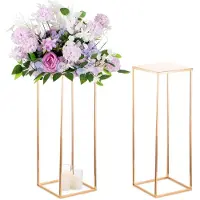 Unyqoos Set van twee elegante gouden vazen met stabiele basis voor bruiloftsdecoratie