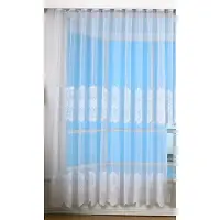 Unyqoos Elegante Jacquard Barok Gordijnen met Bloemenpatroon en Plooiband, 245x300 cm