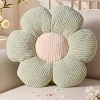 Unyqoos Decoratief pluche bloemkussen voor bank, bed en kinderkamer 50 cm