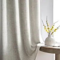 Unyqoos Verfijnde Gordijnen Set met Plooiband en Natuurlijke Linnenlook voor Elegante Raamdecoratie