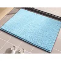 Unyqoos Ultrazachte Chenille Badmat met Antislip, Absorberend en Wasbaar, Blauw, 40 x 60 cm