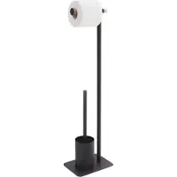 Unyqoos Elegant staand toiletaccessoire met zwart metalen en houten afwerking