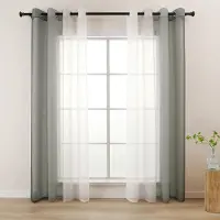 Unyqoos Transparante voile gordijnen met kleurverloop voor diverse kamers en ramen 140 x 225 cm