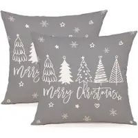 Unyqoos Set van 2 linnen kussenslopen voor sfeervolle kerstdecoratie in huis