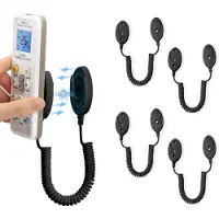 Unyqoos 4-delige set magnetische houders voor afstandsbedieningen en kleine voorwerpen, zwart, zelfklevend, met veermechanisme
