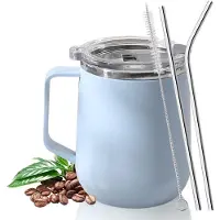Unyqoos Koffiemok met dubbelwandige isolatie voor warme en koude dranken, inclusief accessoires