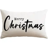 Unyqoos Decoratieve kerstkussenhoes met kerstprint voor sfeervolle woonkamer en slaapkamer