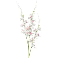 Mica Decorations Kunstbloem Orchidee Floristic - H95 cm - wit - kunststof - stelen kunstbloemen - boeket - kleine bloemetjes