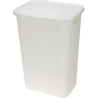 Benson Wasmand - rotan - met deksel - wit - 60 liter - 33 x 44 x 60 cm - kunststof