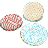 MamboCat 6-delige set dinerborden Makina TRIO, elk 2x blauw, geel, rood - 44775, 44768, 44744