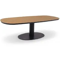 LUX outdoor living Panama dining tuintafel 6 personen | polywood + aluminium | Natural Wood/antraciet | 260cm Deens ovaal - ovale tuintafel