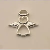 925 Zilveren hanger engeltje - sterling zilveren hanger van een klein engeltje - hangertje voor aan halsketting engel - prachtige zilveren kettinghanger van een engel - silver pendant angel