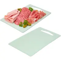 PlasticForte Keuken snijplank - 2x - kunststof - groen - 27 x 16 cm - voor groente-fruit-vlees