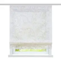 Unyqoos Vouwgordijn met klittenband – semi-transparant, 80% viscose/20% polyester, elegant rolgordijn voor woonkamer en slaapkamer, eenvoudige montage