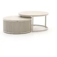 Bellagio + 10% kassakorting | Oriago lounge tuintafelset ø85cm(h:45cm)/ø78cm (h:36cm)