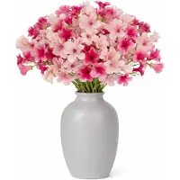 Mica Decorations Boeket Kunstbloemen Petunia takken - H89 cm - roze en lichtroze - 8x stelen - met kleine bloemetjes