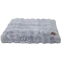 OEM Hondenmatras voor middelgrote honden, wasbaar: Hondenbed, zachte mat voor kleine honden, waterdicht, afneembaar, antislip, comfortabel hondenbed, grijs, 76x51x10 cm