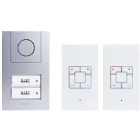 M-E Modern-Electronics Vistus AD ALU 4020 S Vistus Complete set voor Deurintercom Kabelgebonden Tweegezinswoning Zilver
