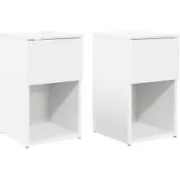 vidaXL Bedkast 2 st Wit 29 x 31,5 x 49 cm Bewerkt hout