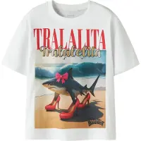 Name it Shirt 'NKFAdessa' cyaan blauw / goud / donkerrood / wit
