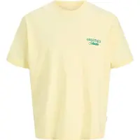 Jack & Jones JUNIOR T-shirt met backprint lichtgeel Jongens Katoen Ronde hals - maat 128
