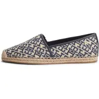 Tommy Hilfiger Espadrilles 'TH Monogram Plaque' beige / marine / opaal