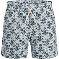 Jack & Jones JUNIOR zwemshort wit/blauw Jongens Polyester All over print - maat 164