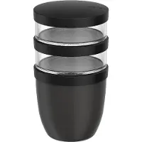 Mepal Lunchpot Ellipse 3-delig Zwart D 10,7 H 20 Cm