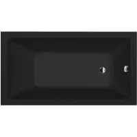 Polysan Noemi Rechthoekig bad 150x80x39cm, mat zwart