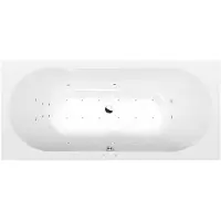 Polysan Viva B whirlpoolbad, 175x80x47cm, Attraction Hydro-Air, chroom