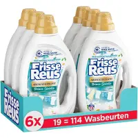 Frisse Reus Gel Lotus - Vloeibaar Wasmiddel - Witte Was - Frisse Geurbeleving - 6 x 19 Wasbeurten - Voordeelverpakking