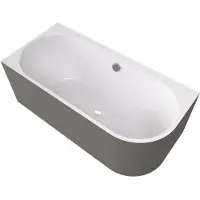 Polysan Astra L MONOLITH asymmetrisch bad 160x75x60cm, wit/agila