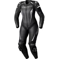 Rst Tractech Evo D3O, leren pak 1st. geperforeerd vrouwen ,Zwart/Wit ,XL