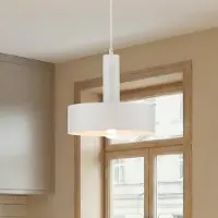 Sigma Hanglamp Vitrum round, dimbaar, wit / opaal, Woon-/ Eetkamer, metaal, Modern, hanglamp