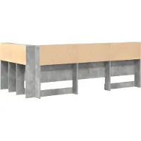 vidaXL Opberghoofdbord Beton Grijs Bewerkt hout