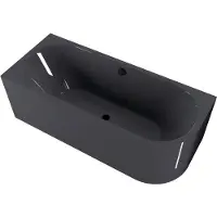 Polysan Viva L Monolith Asymmetrisch bad 180x75x60cm, grijs
