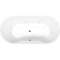 Polysan Io Whirlpoolbad, 180x85x49cm, Attraction Hydro-Air, chroom
