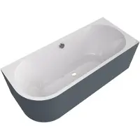 Polysan Viva R MONOLITH asymmetrisch bad 180x75x60cm, wit/siena