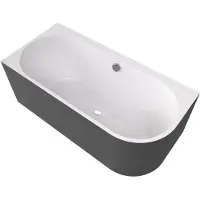Polysan Astra L Monolith Asymmetrisch bad 160x75x60cm, wit/carina