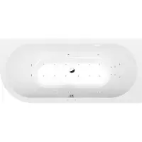 Polysan Viva R Whirlpoolbad, 185x80x47cm, Attraction Hydro-Air, chroom