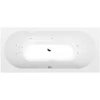 Polysan Viva B Whirlpoolbad, 185x80x47cm, Attraction Hydro, chroom
