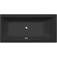 Hak Cleo Rechthoekig bad 150x75x48cm, mat zwart